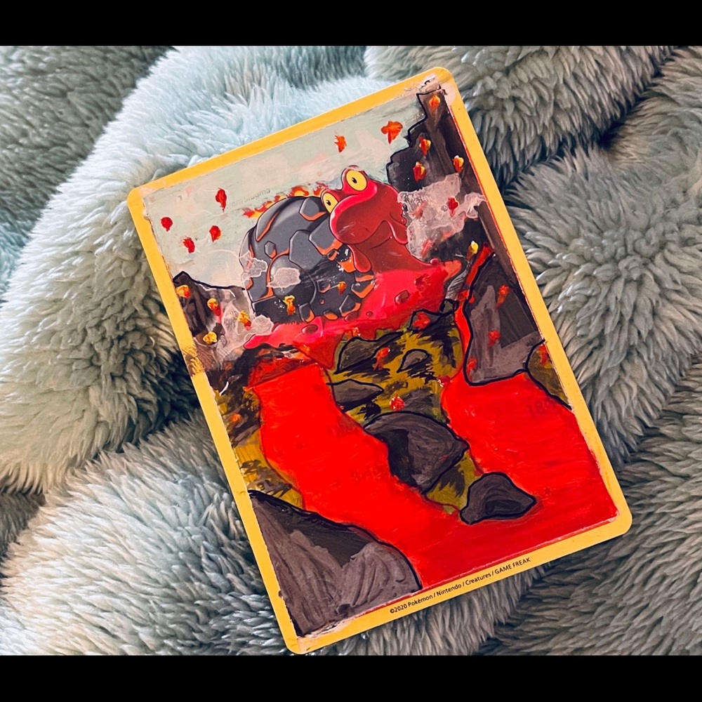 Pokémon Custom Hand Painted Colorful Pokémon Card